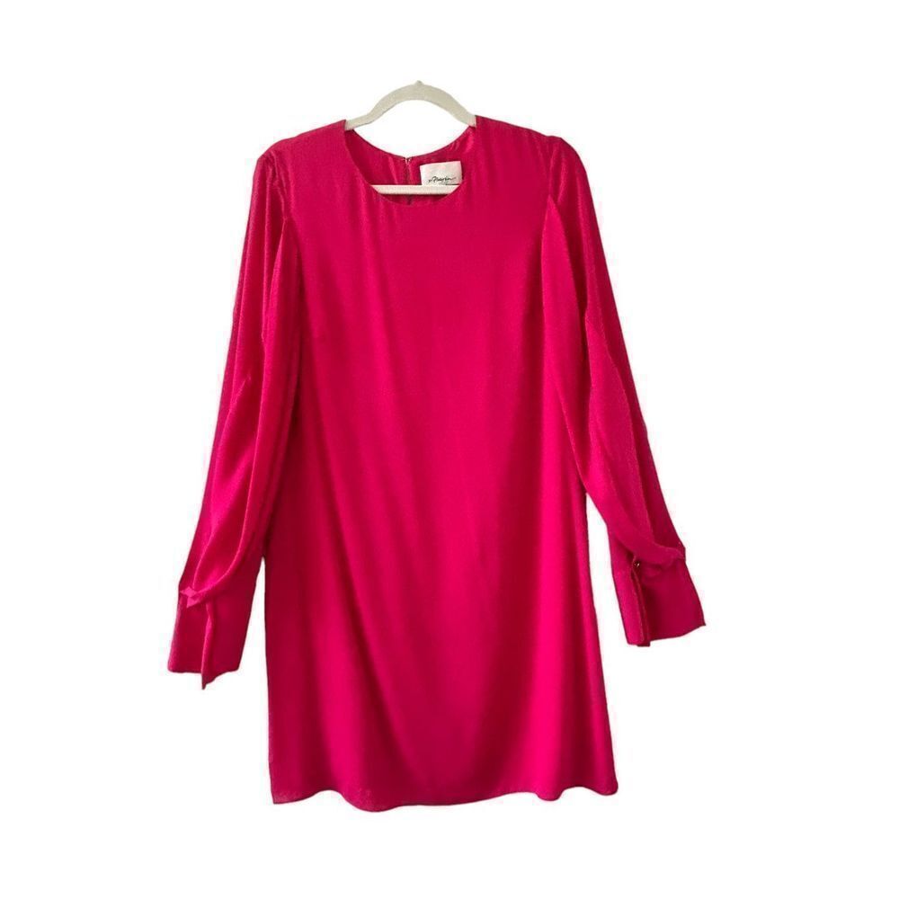 3.1 Philip Lim Long Sleeve Silk Tunic Dress Women's Pink Size 8